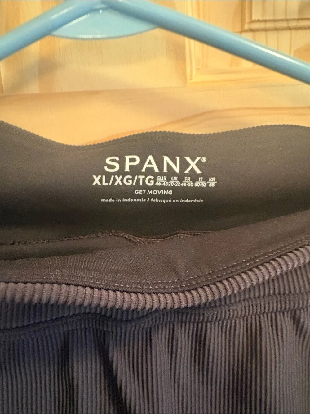 SPANX Black Mini Skirt with Ribbed Texture